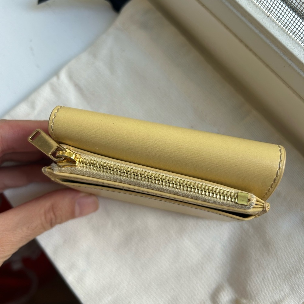Celine Yellow Leather Compact Wallet - Picture 3 of 11